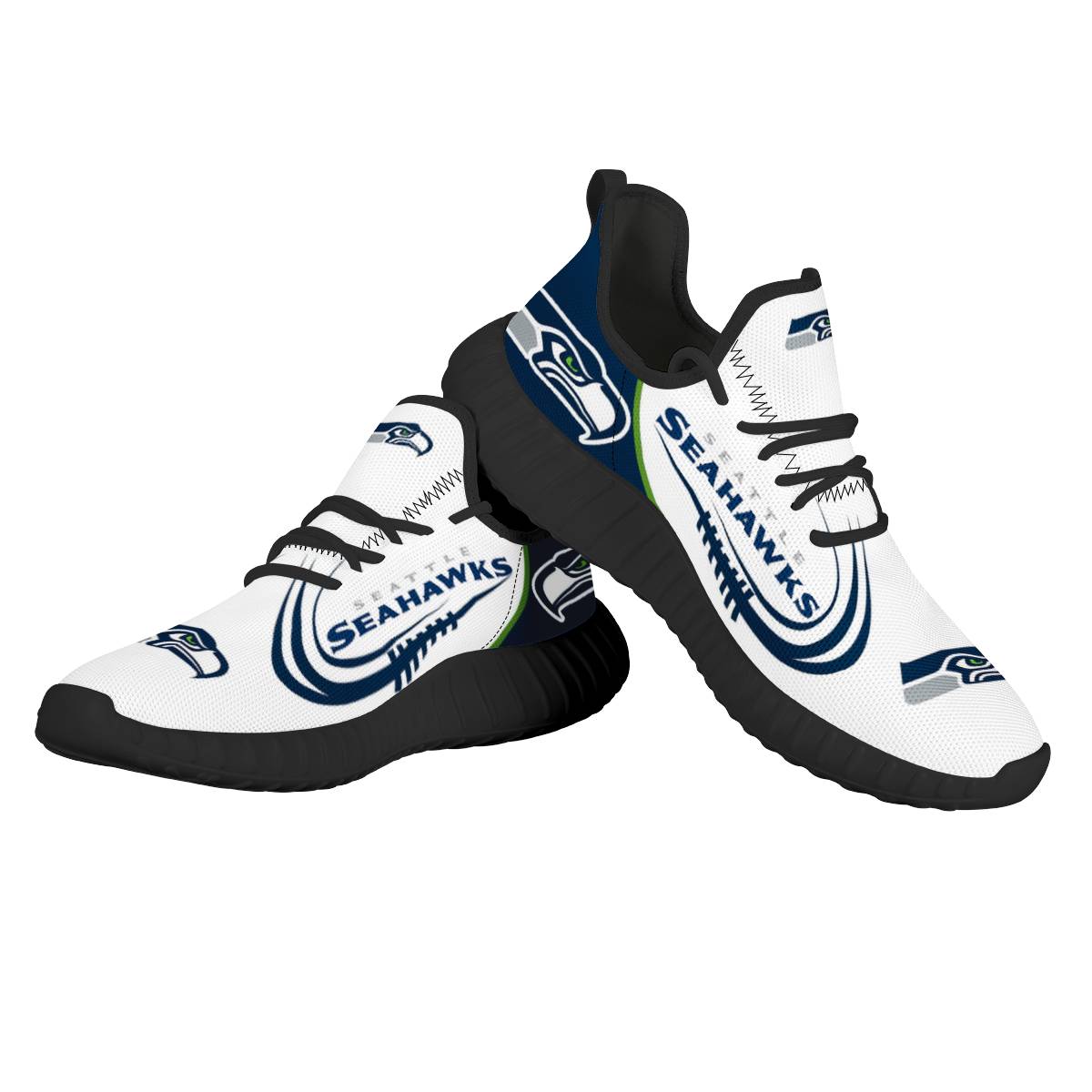 Men's NFL Seattle Seahawks Mesh Knit Sneakers/Shoes 001
